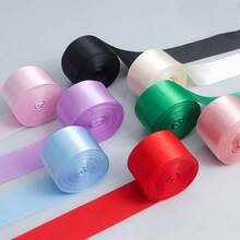 1 pieza Cinta colorida ajustada, decoración navideña y de Halloween, cinta de regalo de poliéster brillante, cinta de satén liso de unicolor, cinta de satén liso extra ancha para decoración de bodas, sillas, regalos, flores, adecuada para manualidades, bodas, cumpleaños - color mixto, suministros hechos a mano, tratamiento de superficie brillante, cara de satén de poliéster, decoración de bodas, borde elegante, textura suave, organizador de eventos, Ancho: 3.8cm, Longitud: 20m