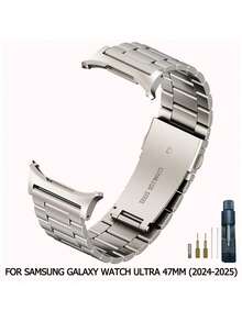 1pc Compatible With Samsung Galaxy Watch Ultra Band 47mm (2024-2025), Luxury Business Stainless Steel Metal Strap, Galaxy Watch Ultra 7 Bands For Men And Women - Galaxy Watch Ultra 47mm - View 13