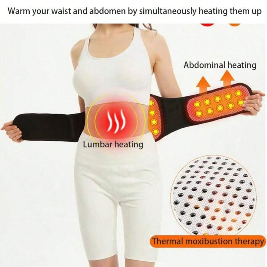Cintura riscaldante per la vita regolabile, supporto per la vita, protezione per la schiena in inverno, protezione dal freddo dell'aria condizionata in estate