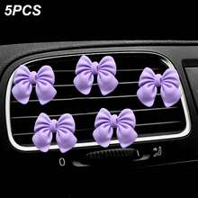 5 chiếc kẹp trang trí cửa gió xe hơi hình nơ dễ thương bằng nhựa ABS, dùng để khuếch tán hương thơm, trang trí nhà cửa cho bé gái. - Một cỡ - Xem 14