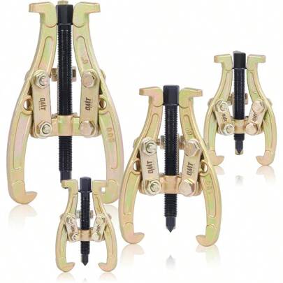 Gear Puller Set 3 4 6 8 3 Jaw Puller Kit For Pulley Gear Bearing Flywheel Removal Heavy Duty Pulley Puller With Reversible Jaws 4 Pcs Bearing Puller Tool Kit