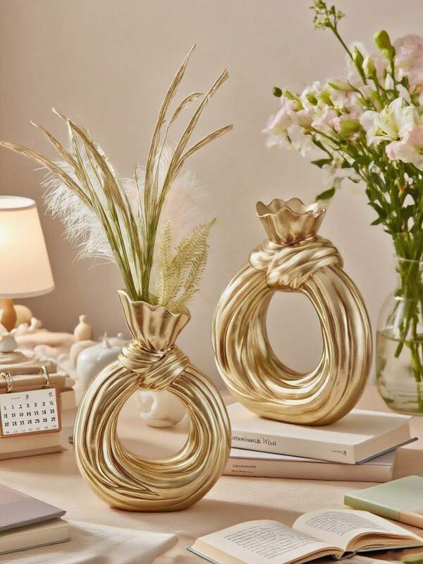 Adornos decorativos de otoño con nudo de jarrón y artículos de decoración festiva, adecuados para la decoración de la sala de estar, el dormitorio y el estudio, son un imprescindible para regalos festivos y regalos de amigos