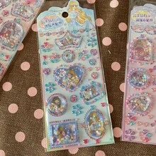 Vintage Manga Girl 3D Diamond Shake Water Injection Adhesive Sticker Journal Phone Case Decorative Sticker - Color - View 12