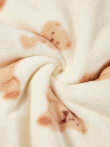 1pc Plush Bear Pattern Baby Swaddle Blanket - Rice Bear - View 4