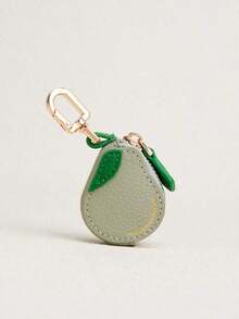 Pear Fruit Charm Coin Purse Leather Cute Keychain Pouch Airtag Wallet Girl Women - Quả đào - Xem 1