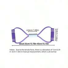 8-Shaped Elastic Band, Foam Handle Design, Suitable For Beginners To Stretch The Abdomen, Waist, Arms, Legs, Yoga, Pilates Fitness Training (3 Colors To Choose 1)