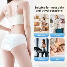 30Pcs Non Woven Fabric Breathable Disposable Panties Unisex Business Trips Hotel Spa Wash-Free Briefs Menstruation Underwear - Multicolor - View 5