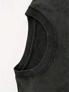 1pc Halo ODST "The Rookie" T-Shirt HoodieDouble Printed Unisex Acid WashedLightweight Cotton T-Shirt, Gift For GameFan, Streetwear Men Gifts Mens Clothes Shirts - 黑色 - 查看 5