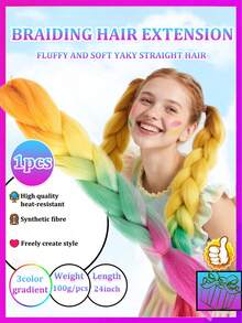 1 Pack 100g/Pack 24 Inch Heat Resistant Jumbo Synthetic Braiding Hair Extensions, Suitable For Twist Braids And Crochet Braids - Multicolor - View 21