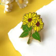 Broche de flor de ave del paraíso con esmalte duro, joyería tropical naranja, regalo para amantes de la naturaleza, accesorio para jardineros