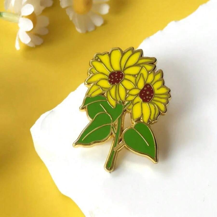 Broche de flor de ave del paraíso con esmalte duro, joyería tropical naranja, regalo para amantes de la naturaleza, accesorio para jardineros