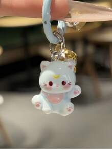 [6/1包]新款立体猫卡通铃铛钥匙扣学生书包挂件可爱女生书包配件配饰闺蜜礼物 - 貓咪卡通鈴鐺鑰匙扣 - 查看 9