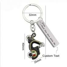 Customized Laser Engraved Text/Pattern Motorcycle Model Pendant Keychain, Club/Competition Souvenir Small Gift, "Drive" Keychain - Motorcycle Series - View 6
