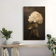 Framed Vintage Floral Beige Wall Art - Moody French Country Cottagecore Print With Hydrangea & Green Leaves,  Canvas Poster For Living Room, Bedroom, Office Decor, Indoor Wall DecorRustic Wall Art Poster, Wall Decor