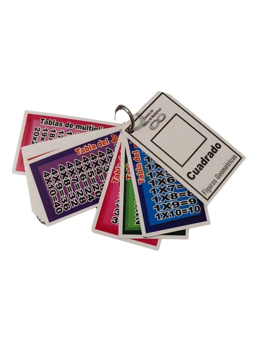 Llavero Didáctico Escolar 1pz A Elegir Llavero Enseñanza Niños Multiplicacion, Silabas, Abc, Verbos Didactico