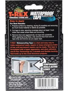 -REX Cinta resistente impermeable y de reparación para superficies húmedas o rugosas y sucias, incluyendo subacuáticas, fugas yás, 4 pulgadas x 5 pies, negro, 1 rollo (285987) - 2 pulgadas de ancho - Ver 8