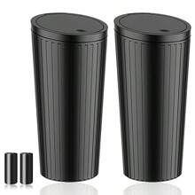 Car Trash Can, Mini Trash Can With Lid, Storage Box, Storage Box, Car Trash Bin, Trash Can, Car Accessories For Interior, Leakproof Small Trash Cup For Home With Additional And 30pcs Trash Bags Black