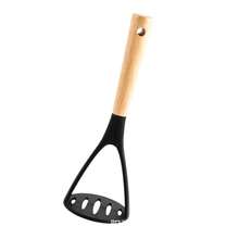 Herramientas de cocina transfronterizas Prensa de patatas de silicona Prensa de ajo Prensa de patatas Resistente a altas temperaturas - Negro - Ver 10