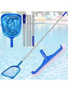 Pool Skimmer Net With Telescopic Aluminum Pole - Heavy Duty Fine Mesh Leaf Rake For Swimming Pools, Spas, Hot Tubs, Ponds | 3-Section Extendable Handle, Durable Plastic Frame, Easy Clean & Storage - Multicolor - View 14