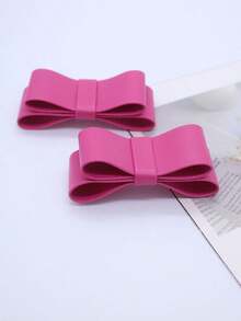 Removable High-Quality PU Sheepskin Bow Shoe Decoration, Shoe Flower, Shoe Buckle, Removable Shoe Ornament, Basic Beach Shoe Accessories - Multicolor - View 8