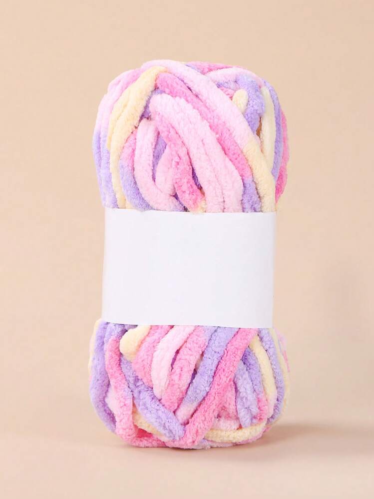 1 Roll Chunky Boucle Yarn For Handmade Knitting Scarf, Slippers, Coasters, Rugs - Multicolor - View 8