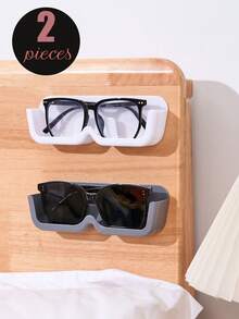 12 peças/10 peças/4 peças/3 peças/2 peças/1 peça de material plástico rígido sem furos, suporte para óculos de sol, caixa de armazenamento, estojo para óculos de sol, acessórios de exibição, adequado para colocar no quarto, sala de estar, banheiro ou escritório - multicolorido - Ver 7