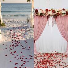 2000 piezas de pétalos de rosa artificiales decorativos, pétalos de rosa falsos de seda color rojo burdeos, adecuados para bodas, aniversarios, propuestas, Día de San Valentín, decoración de regalos, decoración navideña del hogar, decoración de habitaciones