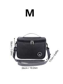 1 hộp đựng cơm trưa màu xanh navy, túi xách, túi cách nhiệt vuông, túi đựng cơm bento dày bằng giấy bạc, dành cho nhân viên văn phòng, học sinh mang theo bữa ăn, túi dã ngoại dung tích lớn - Nhiều màu - Xem 18