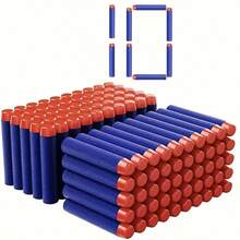 10/50/100/200pcs EVA Foam Soft Bullet Refills For Toy Guns, Blue Color, Suitable For Elite Soft Dart Foam Head Darts Universal Type