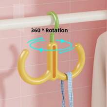 1 pezzo/2 pezzi Portascarpe rotante senza foratura - Portascarpe in plastica pieghevole multifunzionale, Gancio creativo a dopamina Gancio doppio antivento per appendere e asciugare le scarpe sul balcone, Portascarpe multifunzionale per appendere e asciugare le scarpe