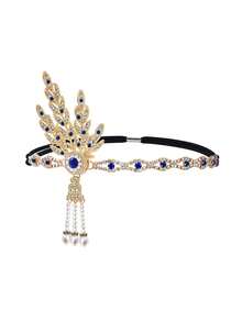 D EXCEED 1PC 1920's Flapper Headband For Women Gatsby Headpiece Faux Pearl Headdress Flapper Hair Accessories Suitable For Roaring Theme Party, Wedding, Halloween - Multicolor - View 22