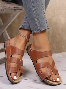 Women's Sandals - 2025 Latest Women's Flat Sandals - Hollow Out - Fashion Casual - Plus Size - Comfortable - Non-Slip - Beach - Home - Versatile Flat Sandals