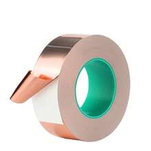 Cinta adhesiva de lámina de cobre conductiva de doble cara de 20m, escudo térmico, elimina EMI, cinta de reparación antiestática, grosor de 0.05mm - 1 unidad - Ver 2