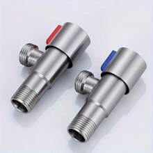 1pc 304 Stainless Steel Adjustable Triangle Valve, G1/2 Thread, Water Flow Control, Hot And Cold Adjustment, Suitable For Toilet, Faucet, Water Heater