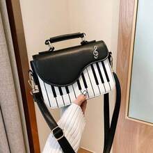 Zeph Hosea Women Piano Pattern Music Note Top Handle Satchel Mini Size Crossbody Tote Bag Purse - Hồng - Xem 4