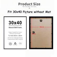 1/2/3件套黑色实木艺术相框，30x40厘米/12x16英寸木质照片框，A4（带支架）证书框，A3海报框，可横竖展示，送给闺蜜的礼物 - 黑色 - 查看 8