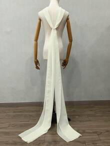 1pc White Bridal Tulle Halter Neckline Shawl Shoulder Strap, Adjustable Back Wedding Dress Accessory Fall Clothes For Women - Multicolor - View 17