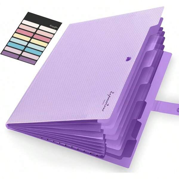 Sooez Accordion File Organizer, 8 Pocket Expanding File Folder With Labels, Letter Size Folders Documents, Portable Paper Bill Receipt Organizer Home School Office Supplies, Black2025