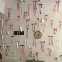 55pcs/24pcs/12pcs Ribbon Bow With Various Ribbon Bows Set Wall Decoration, Decorative Craft Bows For Party, Gift Wrapping, Wedding Decoration, DIY Accessories Birthday Decorations Party Decorations Backdrop , Colors For Gift Decoration And Making Hairpin Headwear Back To Valentine Day