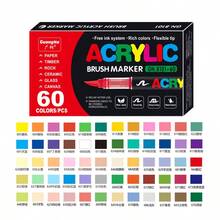 Lápices de pintura acrílica Guangna, marcadores de pincel, suministros de arte para pintar piedras, sin necesidad de presionar, profesionales para dibujo