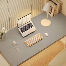 1 buah Alas Meja PVC Transparan, Pelindung Meja, Alas Meja Kantor, Alas Mouse, Alas Meja Laptop, Alas Meja Manikur, Alas Meja Kopi, Alas Meja Rias, Taplak Meja Super Besar, Alas Tulis Tahan Air untuk Kantor dan Rumah, Tahan Air, Tahan Minyak, Tahan Debu, Tahan Aus, Alas Meja Makan yang Dapat Digunakan Kembali, Cocok untuk Berbagai Permukaan Meja, Alas Meja Makan Besar, dan Alas Meja Kecil - Kulit Abu-abu - View 24