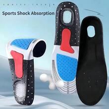 4D Sport Men's And Women's Insole Sweat Absorbent Memory Resilient Anti-Bacteria, Deodorant, Sweat Absorbent, Breathable, High Elasticity Shock Absorbent Insole, EVA - Black - View 1