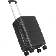 Hardside Carry On Spinner Suitcase Luggage Expandable With Wheels 22" Black - 預設 - 查看 2