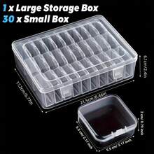 31 Pcs Clear Plastic Storage Boxes With Removable Trays - Classic Desktop Organizer For Jewelry, Beads, Crafts Multipurpose Snap Closure Containers Durable Home Organization Gift Boxes