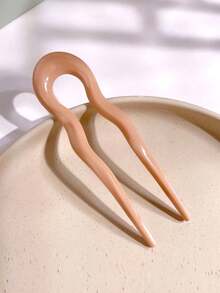 1pc French Barrette U-Shaped Hair Clip, Vintage Glossy Hair Bun Accessory, Chinese Hair Decoration, Bun Extension, Hair Styling Pins - Multicolor - View 14