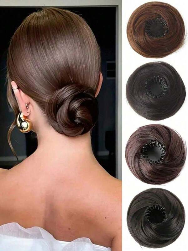 Elegante sujetador de cabello en forma de nido de pájaro, clip de cabello natural y esponjoso, adecuado para damas y niñas elegantes, muy apropiado para cabello grueso y escaso, aumenta la esponjosidad del cabello, sujetadores de cola de caballo, ligas para el cabello, bandas de goma para el cabello, cuerda para el cabello, accesorios para el cabello, tocado