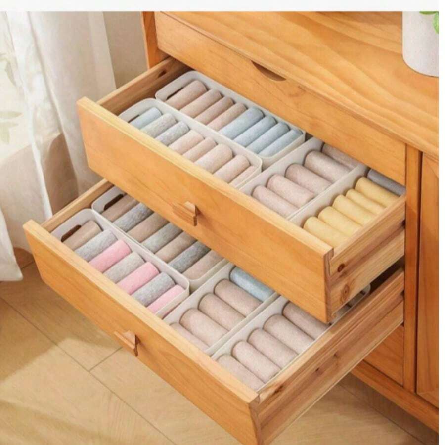 1/5/10 Pack Versatile Plastic Storage Boxes For Ultimate Home Organization, Multi-Functional Underwear And Sock Organizer, Ideal For Kitchen And Closet Spaces, Efficient Drawer Dividers For Clothes, Accessories, And More, Perfect For Streamlined Living And Seasonal Storage Solutions, Enhance Your Home Decor With Stylish And Practical Storage Options, Maximize Space And Minimize Clutter With These Essential Organizers, Perfect For Back-To-School And Holiday Preparation, Elevate Your Organization Game Today!