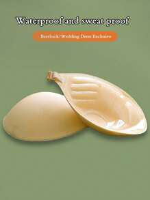 2 paia di petali per seno in silicone riutilizzabili, reggiseno senza spalline per abito da sposa, per miglioramento della scollatura, sollevamento del seno, cuscinetti per il seno invisibili, reggiseno estivo anti-visibile, sottozona antiscivolo per sport