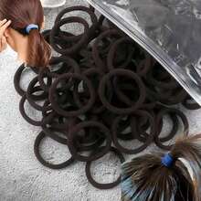 200/100 Thick Women's Headbands, Pure Black Daily Elastic Headbands, Simple Ponytail Headbands, Elegant Style, High Elasticity Needle Free Hair Accessories, Suitable For Daily Life, Shower Headbands, Sports, Fitness, Holiday Gifts, Souvenirs, Elastic Ponytail Headbands, Bathroom Hair Accessories, Headbands, Home Bathroom Decor Fall Decor Back To School Hair Accessories