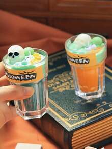 1 pieza Vela con decoración de fantasma, calavera y máscara para Halloween, vela perfumada con diseño de fantasma, decoración de ambiente para la festividad de Halloween, decoración del hogar